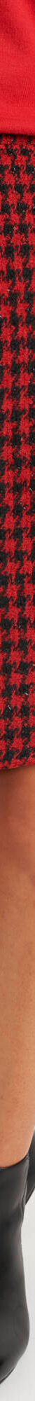 Jupe trapèze courte en tweed, carreaux bicolores (noir / rouge) Jupe trapèze courte en tweed, carreaux bicolores (noir / rouge)